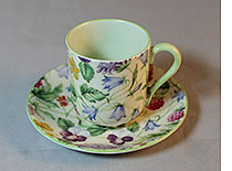 Miniature Shelley  countryside chintz cup and saucer